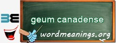 WordMeaning blackboard for geum canadense